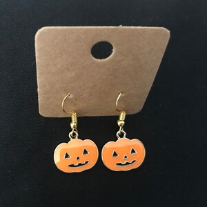 Halloween pumpkin earrings dangle/drop