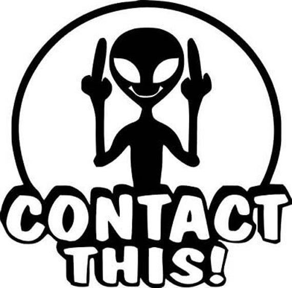 Contact This Alien Middle Fingers Car 