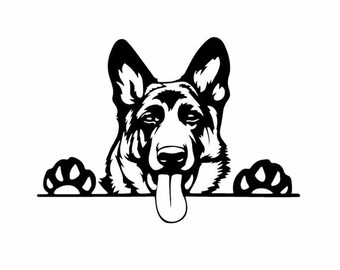 german shepherd window decal