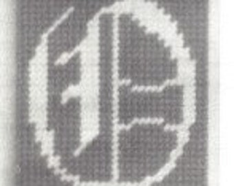 Vintage Noel Banner Christmas Plastic Canvas Needlepoint pattern –INSTANT DOWNLOAD 2548 (52-1790)