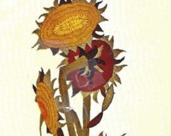Mad Men Paragon Needlecraft Creative Stitchery Embroidery Crewel Kit –Sunflower Picture Pattern no. 0107 INSTANT DOWNLOAD