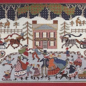 Better Homes & Gardens Country Crafts, patineurs sur glace, traîneau d'hiver, Noël, motif de point de croix compté de 1992 – TÉLÉCHARGEMENT IMMÉDIAT