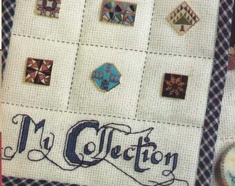 Better Homes & Gardens Vintage Counted Cross Stitch Pattern Pin Button Holder collect travel Country Crafts Jul/Aug 1988 INSTANT DOWNLOAD