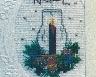 PDF counted cross stitch pattern. Set of 5. light cardinal rabbit joy goose poinsettia 09439 pattern Ornaments Christmas Holiday