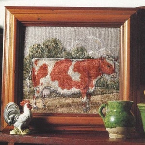 Better Homes and Gardens Cross Stitch & Country Crafts Cow Counted Cross Stitch Pattern from 1992 – INSTANT DOWNLOAD