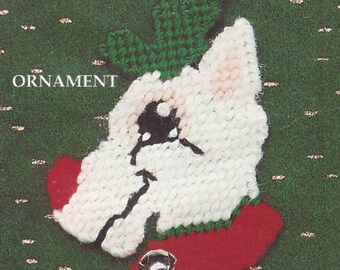 Vintage Christmas Jingles Plastic Canvas Needlepoint Ornament Deer Reindeer –INSTANT DOWNLOAD