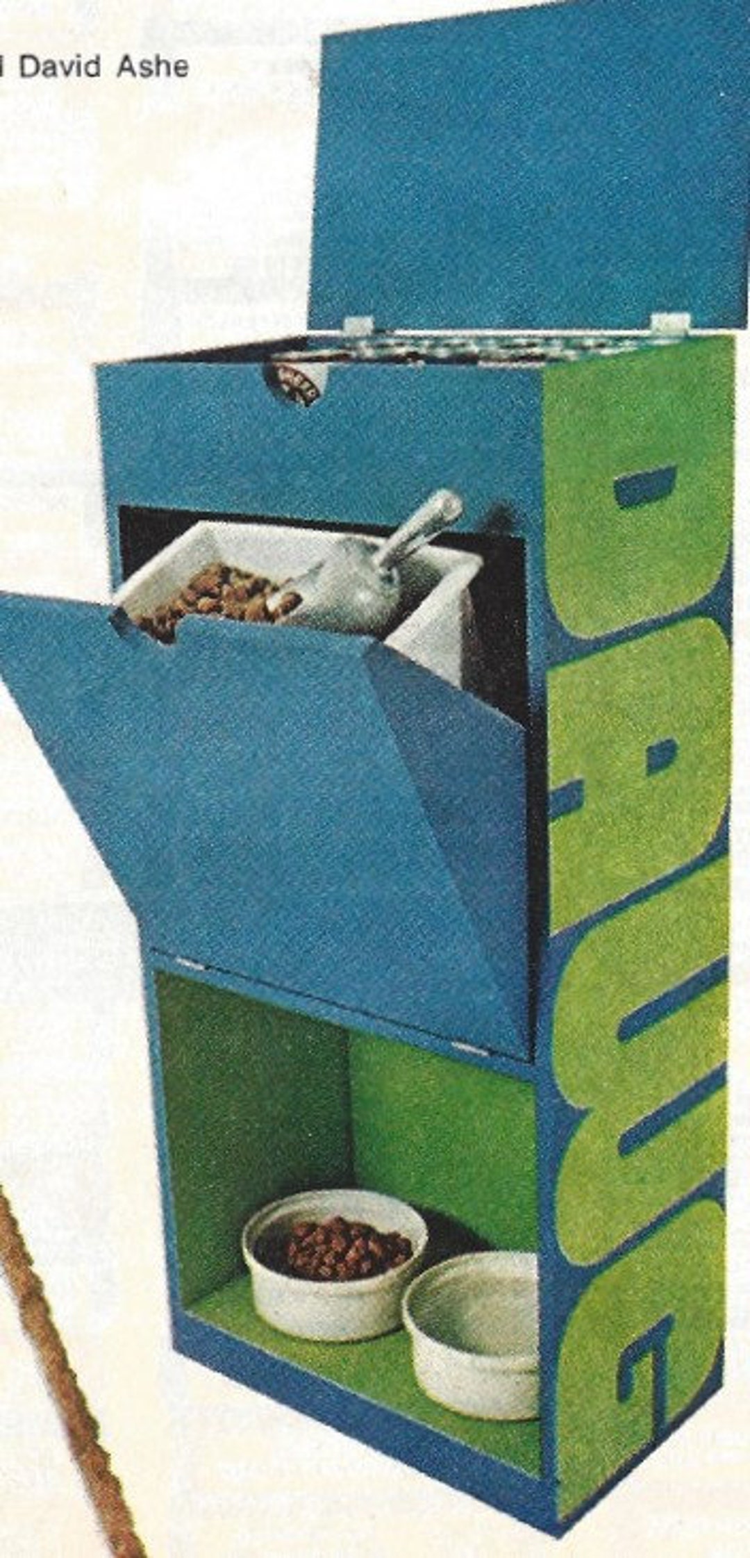 Vintage Pet Food Storage Plans Wooden Pet Food Storage Container, Dog