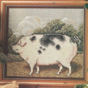 Better Homes and Gardens Cross Stitch & Country Crafts Pig Cow Sheep Counted Cross Stitch Pattern from 1992 – INSTANT DOWNLOAD