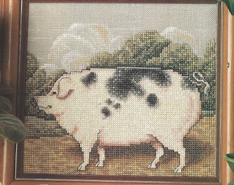Better Homes and Gardens Cross Stitch & Country Crafts Pig Cow Sheep Counted Cross Stitch Pattern from 1992 – INSTANT DOWNLOAD