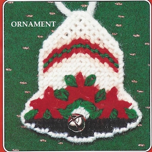 Vintage Christmas Jingles Plastic Canvas Needlepoint Ornament Bell Kit –INSTANT DOWNLOAD