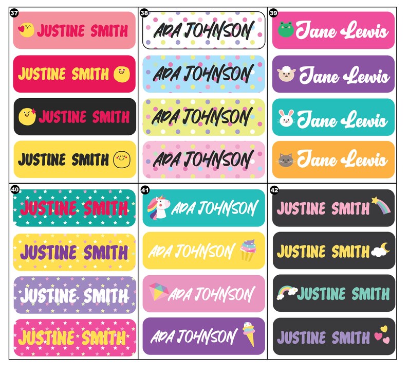 Personalized Name Labels Waterproof Labels Daycare Labels Etsy
