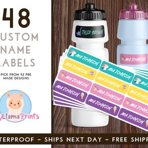 Personalized Name Labels - Waterproof Labels -  Daycare Labels - Name Stickers - Customized Labels  -  Baby Bottle Labels - Pick Your Design