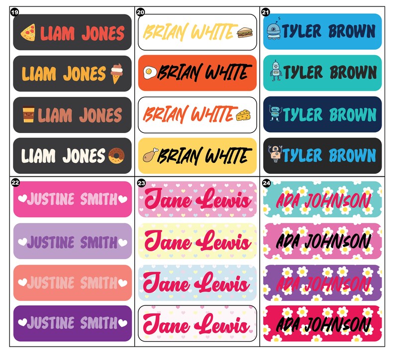 Personalized Name Labels Waterproof Labels Daycare Labels Etsy