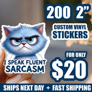 200 Pack - 2&quot; Custom Die-Cut Vinyl Stickers - Perfect for Businesses, Creators, and Sticker Enthusiasts - Next Business Day Shipping