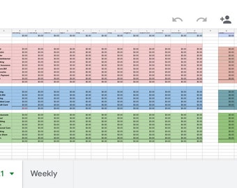 Budget Spreadsheet Digitaal downloaden