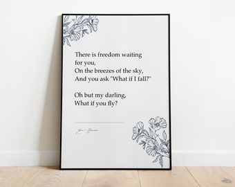 What If I Fall Quote Etsy What If I Fall Quote Etsy
