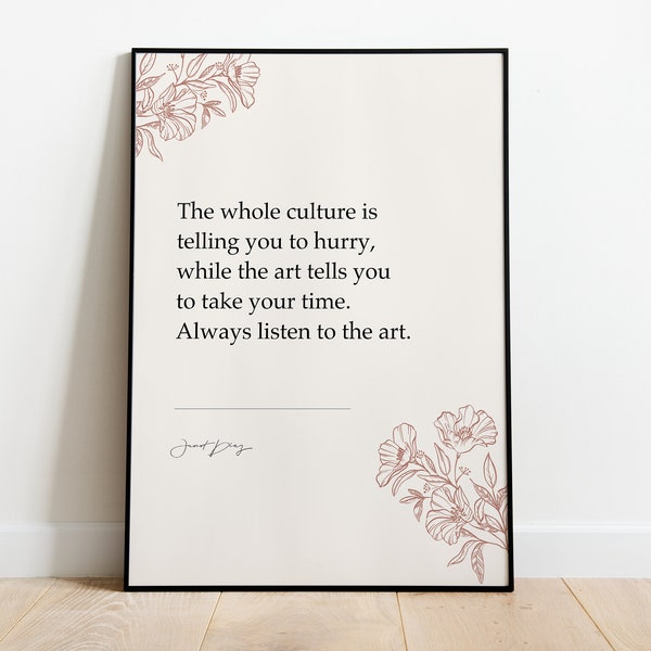 Junot Díaz "Always Listen To The Art" | Quote Printed Poster | Anniversary Gift | Home Decor