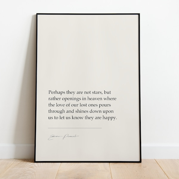 Eskimo Proverb, "Perhaps They Are Not Stars, But Rather Openings In Heaven" | Quote Printed Poster, Anthropologic Prints, Reading Prints