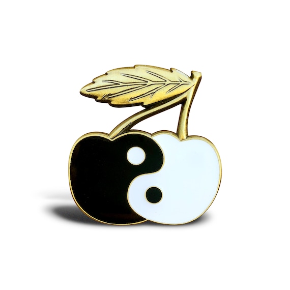 Yin Yang Cherries Enamel Pin