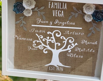 Family tree shadow box 16x20