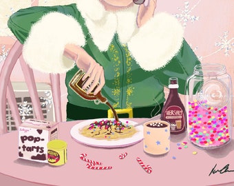 Elf Illustration Print