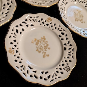 Floral Motif Saucers (Set of 4)