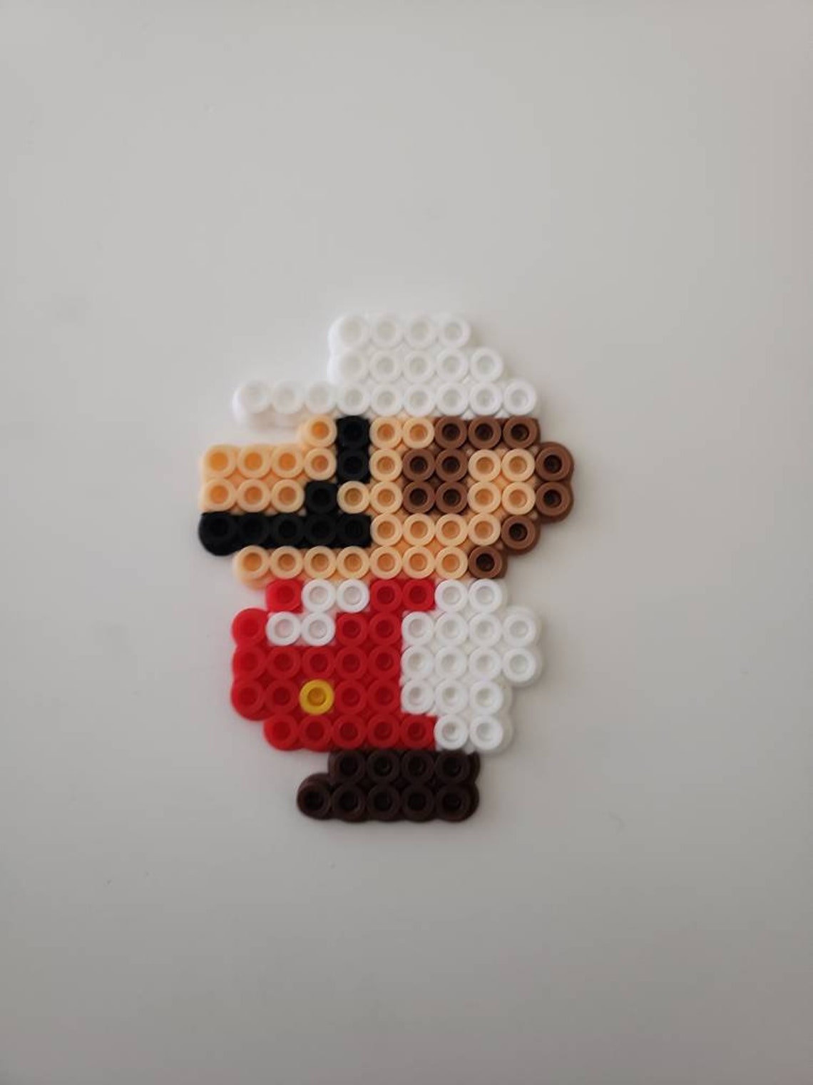 Super Mario Fire Version Perler Bead Figure Etsy