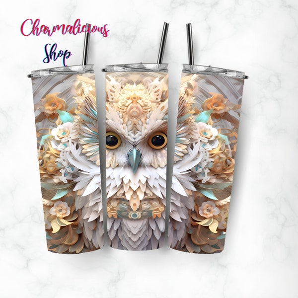 Owl Steampunk, Sublimation, Ready To Press, Print Out Transfer, 20 oz, Skinny Tumbler Transfer, NOT A DIGITAL