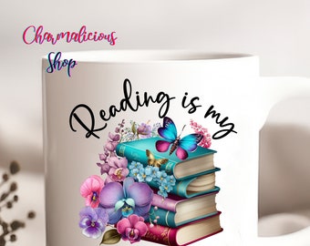 Reading, Mug Design, Sublimation, Ready To Press, Print Out Transfer, 11 oz., 15 oz., NOT A DIGITAL Cost 3.25 for 4 designs on one sheet