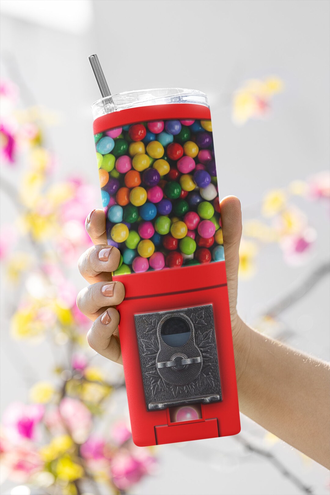 Bubblegum Machine, Sublimation, Ready to Press, Print Out Transfer, 20 Oz, Skinny Tumbler