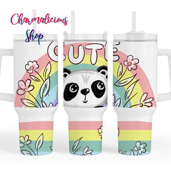 Cute Panda, Sublimation, Sublimation, Ready To Press, Print Out Transfer, 40 oz Tumbler Transfer, NOT A DIGITAL
