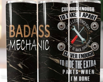 Mechanic, Father's Day, Sublimation, Ready To Press, Print Out Transfer, 20 oz, Skinny Tumbler Transfer, NOT A DIGITAL