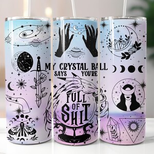 Cartas del Tarot, Celestial, Astrológica, Wiccan, Sublimación, Lista para imprimir, Transferencia impresa, 20 oz, Transferencia de vaso delgado, NO DIGITAL