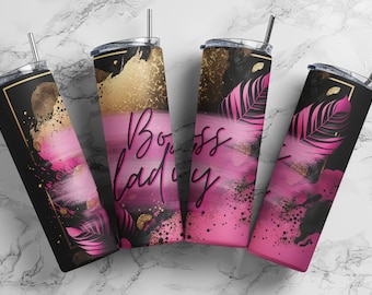 Boss Lady Tumbler, Sublimation, Ready To Press, Print Out Transfer, 20 oz, Skinny Tumbler Transfer, NOT A DIGITAL