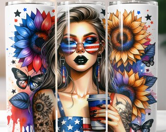 Patriotic, America, July 4th, Sublimation, Ready To Press, Print Out Transfer, 20 oz, Skinny Tumbler Transfer, NOT A DIGITAL