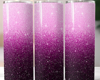Pink Ombre Glitter, Seamless, Sublimation, Ready To Press, Print Out Transfer, 20 oz, Skinny Tumbler Transfer, NOT A DIGITAL