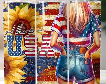Patriotic, America, July 4th, Sublimation, Ready To Press, Print Out Transfer, 20 oz, Skinny Tumbler Transfer, NOT A DIGITAL