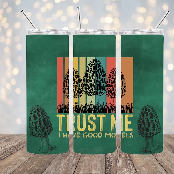 Morels Mushrooms, Sublimation, Ready To Press, Ready to Print, Print Out Transfer, 20 oz, Skinny Tumbler Transfer, NOT A DIGITAL