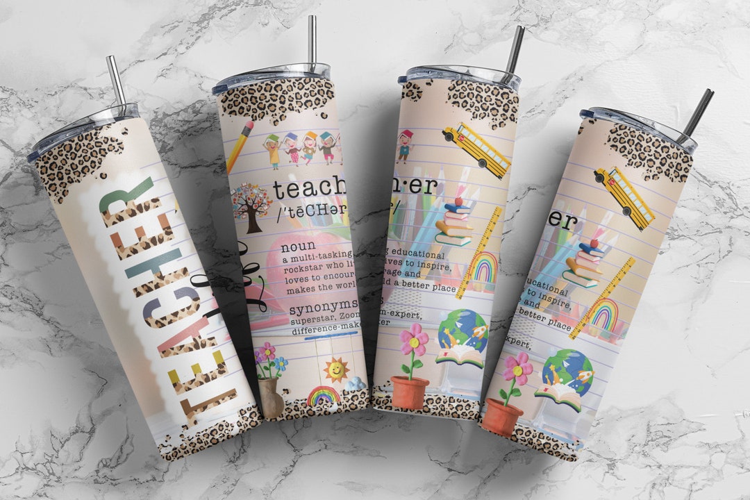 Teacher, Sublimation, Ready to Press, Print Out Transfer, 20 Oz, Skinny