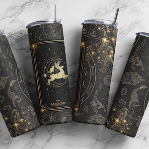 Cartas de Tarot de Mago, Astrología, Celestial, Sublimación, Listo para imprimir, Transferencia de impresión, 20 oz, Transferencia de vaso delgado, NO DIGITAL
