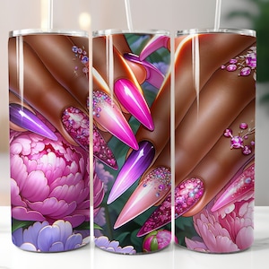 Nail Tech, Sublimation, Ready To Press, Print Out Transfer, 20 oz, Skinny Tumbler Transfer, NOT A DIGITAL