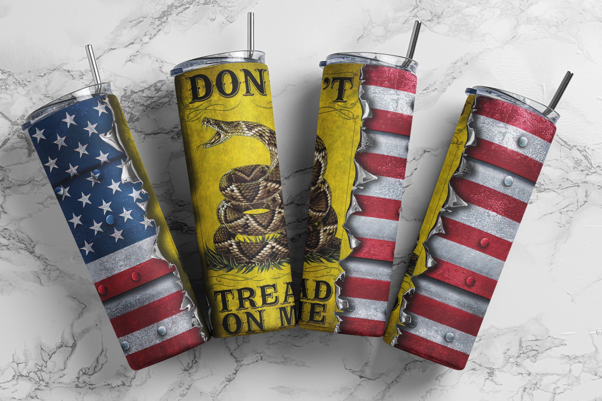 30oz Sublimation Tumbler 2nd Amendment Don't Tread On Me