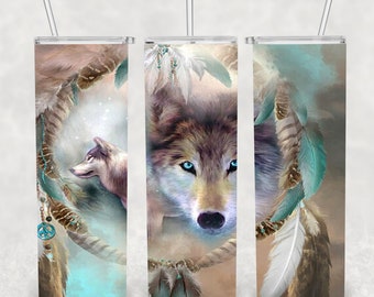 Dream Wolf, Sublimation, Ready To Press, Print Out Transfer, 20 oz, Skinny Tumbler Transfer, NOT A DIGITAL