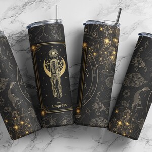 Cartas del Tarot de la Emperatriz, Astrología, Celestial, Sublimación, Listo para imprimir, Transferencia impresa, 20 oz, Transferencia de vaso delgado, NO DIGITAL
