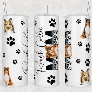 Rough Collie Mom, Sublimazione, Pronto per la stampa, Trasferimento di stampa, 20 oz, Trasferimento Tumbler Magro, NON DIGITALE