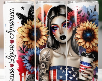 Patriotic, America, July 4th, Sublimation, Ready To Press, Print Out Transfer, 20 oz, Skinny Tumbler Transfer, NOT A DIGITAL