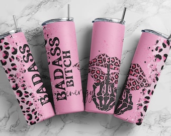 Bad Ass Bitch, Sublimation, fertig zum Pressen, Print Out Transfer, 20 Unzen, Skinny Tumbler Transfer, NICHT A DIGITAL