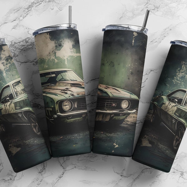 Vintage Car, Sublimation, Ready To Press, Ready to Print, Print Out Transfer, 20 oz, Skinny Tumbler Transfer, NOT A DIGITAL