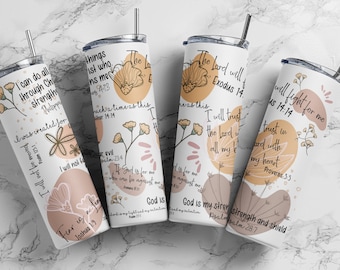 Afirmaciones bíblicas, sublimación, listo para imprimir, transferencia impresa, transferencia de vaso delgado de 20 oz, NO DIGITAL