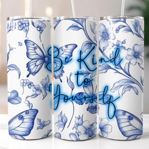 Sii gentile con te stesso, citazioni motivazionali, sublimazione, pronto per la stampa, trasferimento di stampa, 20 oz, trasferimento Skinny Tumbler, NON DIGITALE